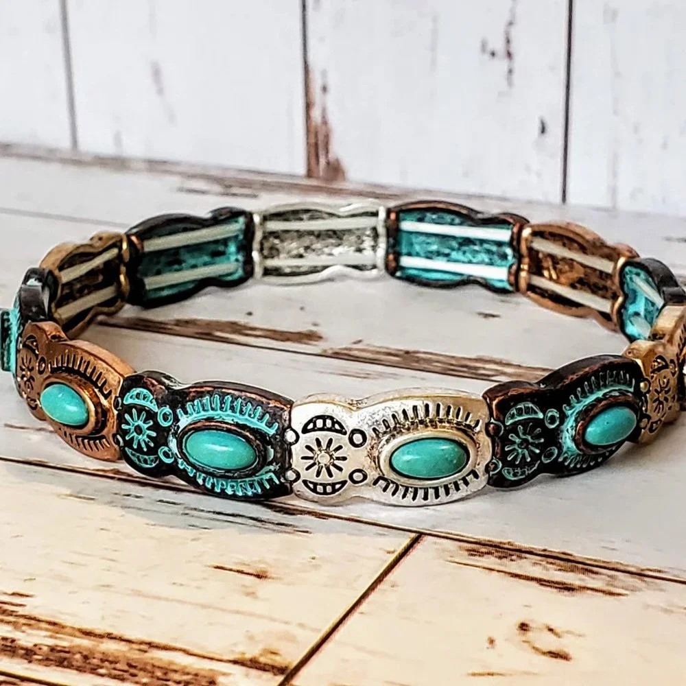 Southwest Multi-tone Bracelet - Picture 2 of 4